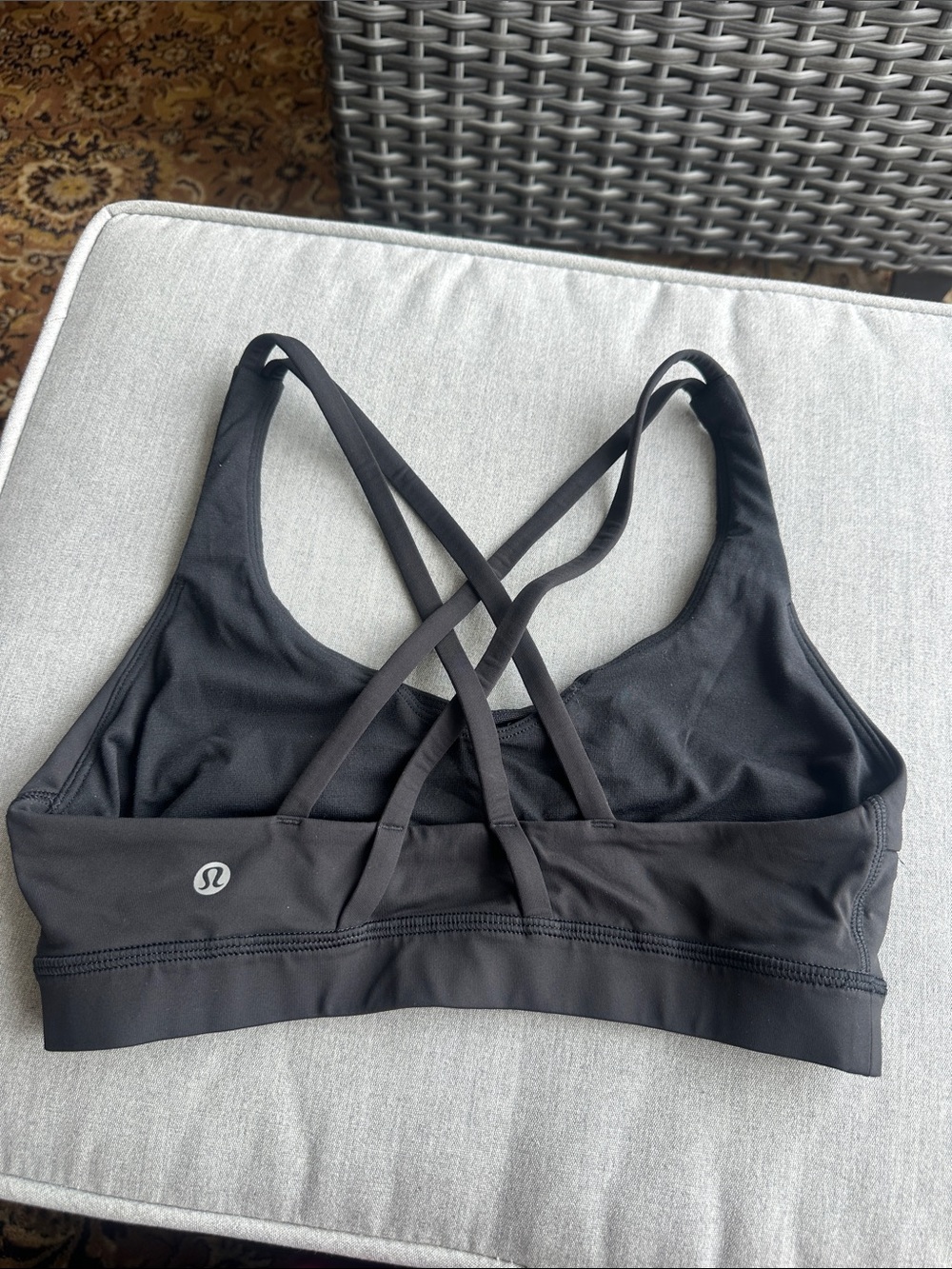 Women's Black Strappy Cross-Back Bralette